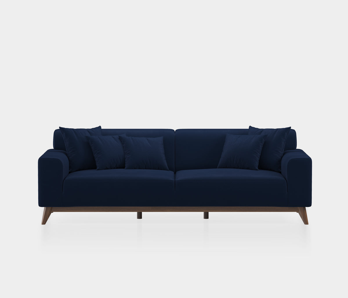 Netha 3-zitsbank met Slaapfunctie Mohair Look Marineblauw