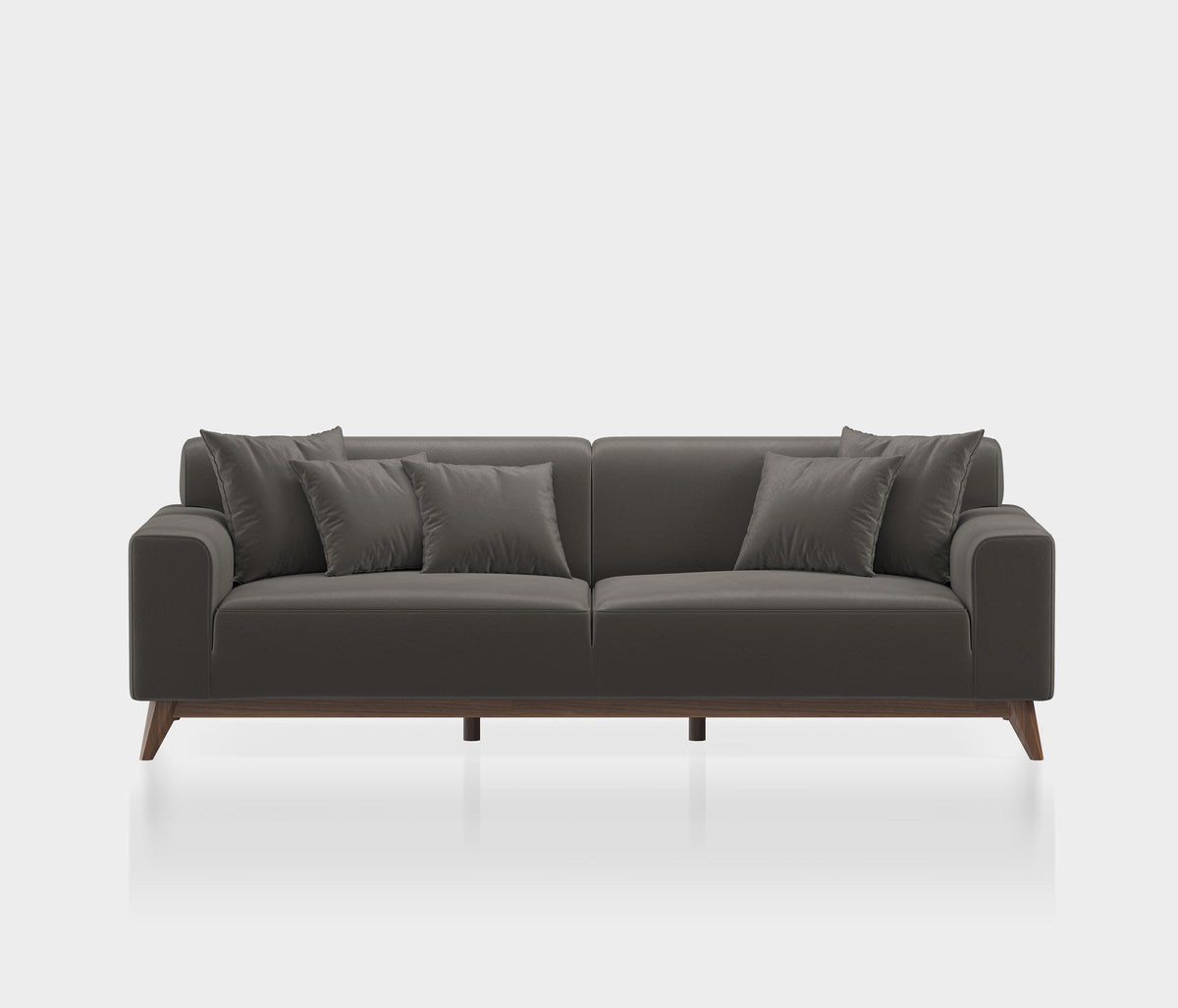 Netha 3-zitsbank met Slaapfunctie Mohair Look Donkergrijs