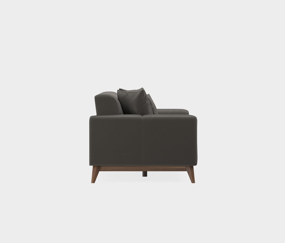 Netha 3-zitsbank met Slaapfunctie Mohair Look Donkergrijs