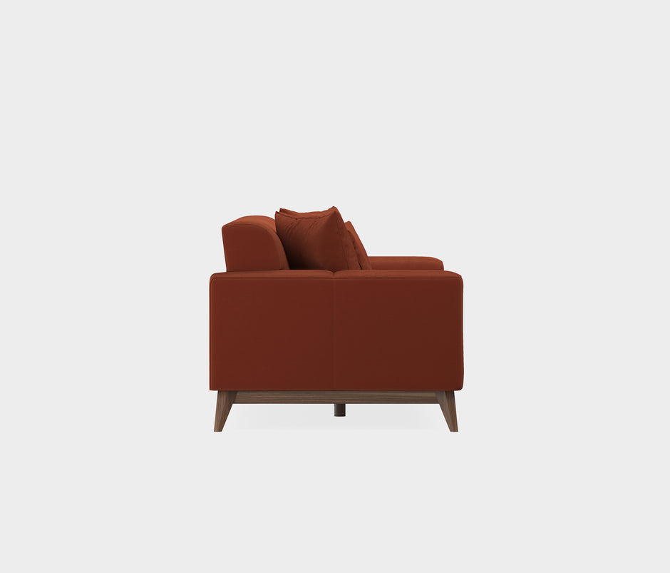 Netha 3-zitsbank met Slaapfunctie Mohair Look Oranje