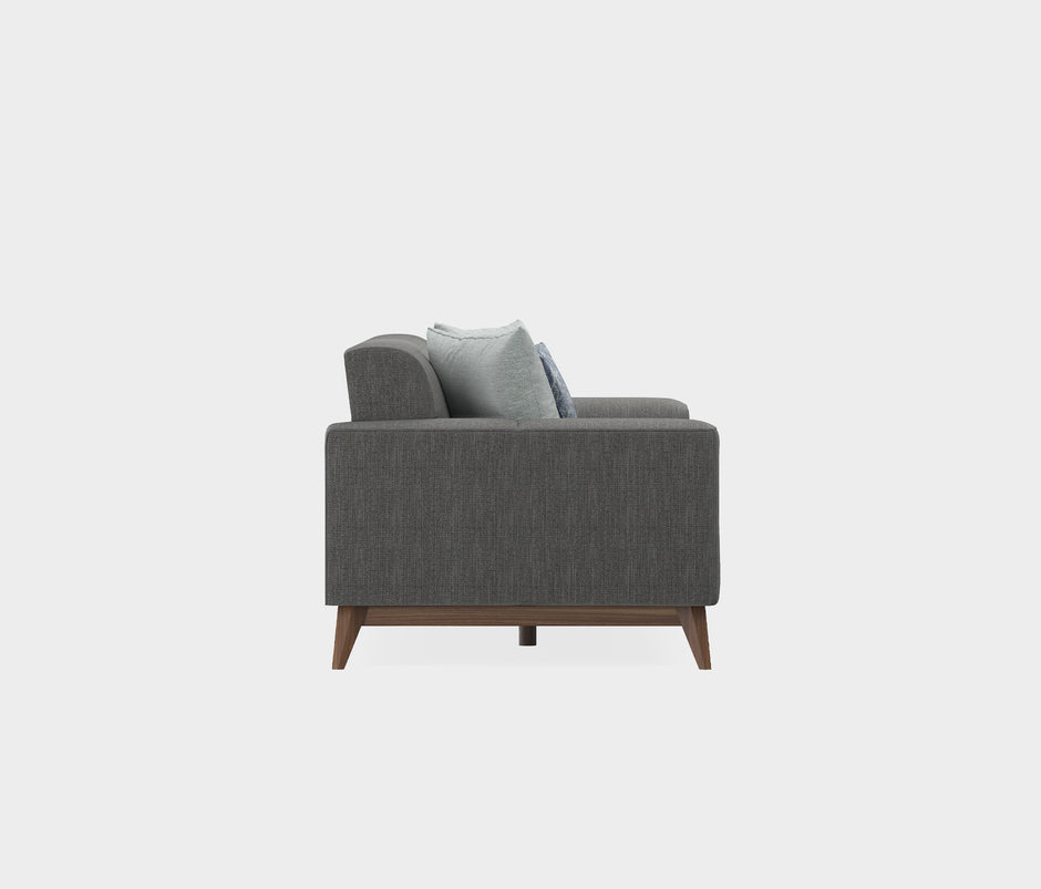 Netha 3-zitsbank met Slaapfunctie Linnen Look Grijs