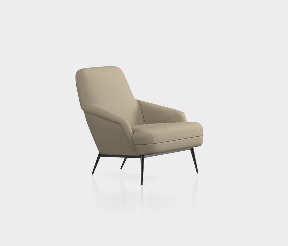 Valdera Fauteuil Suède Look Cappuccino