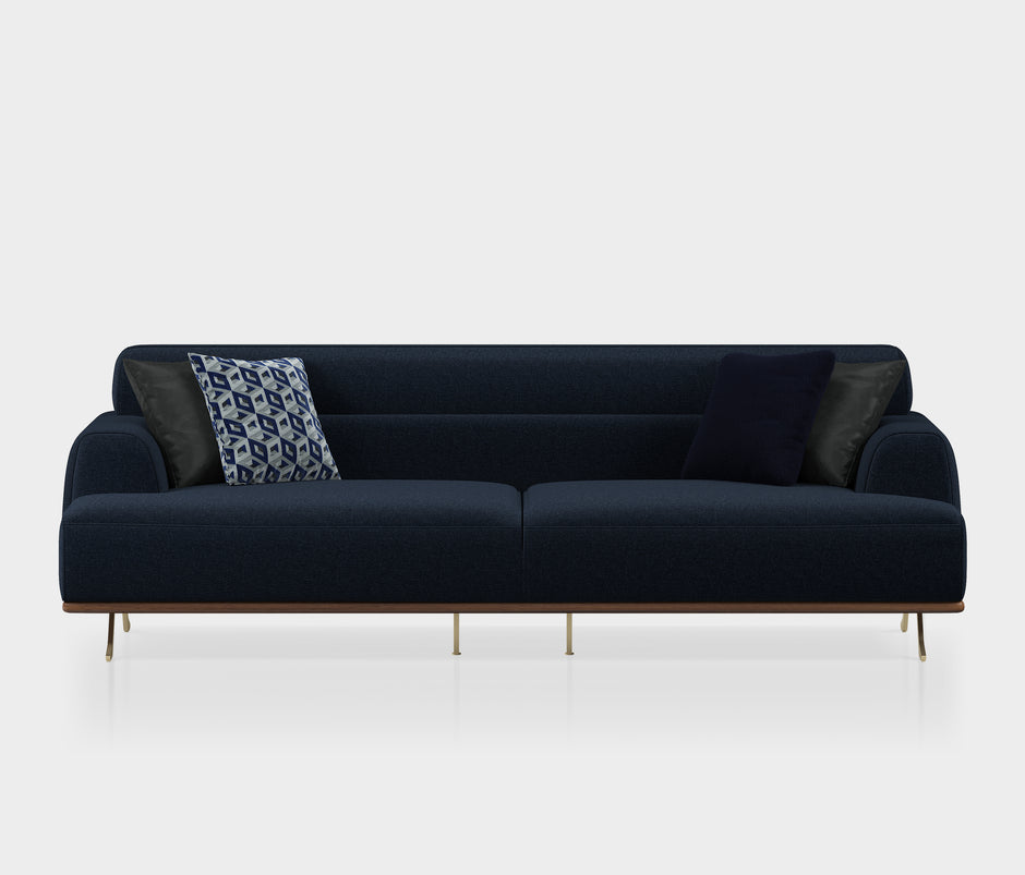 Valdera 3-zitsbank Chenille Zwart (1357872)