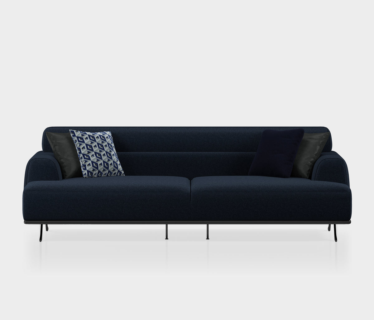 Valdera 3-zitsbank Chenille Zwart (1357873)