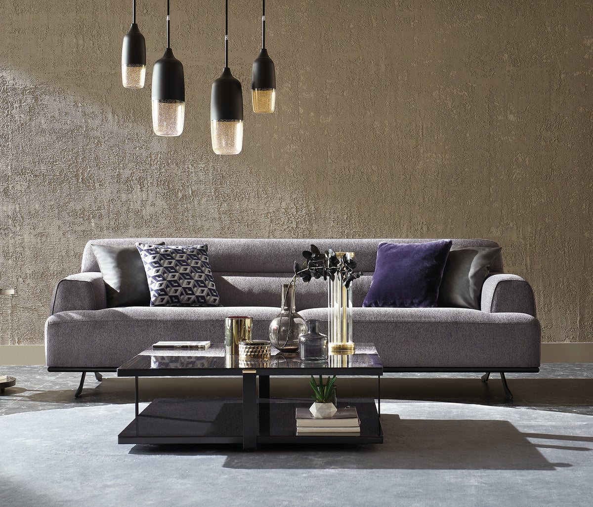 Valdera 3-zitsbank Chenille Zwart (1357873) - foto 3