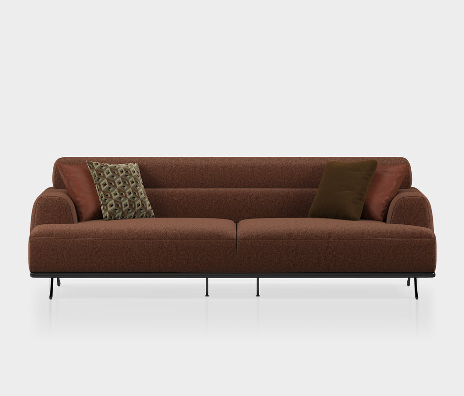 Valdera 3-zitsbank Chenille Bruin