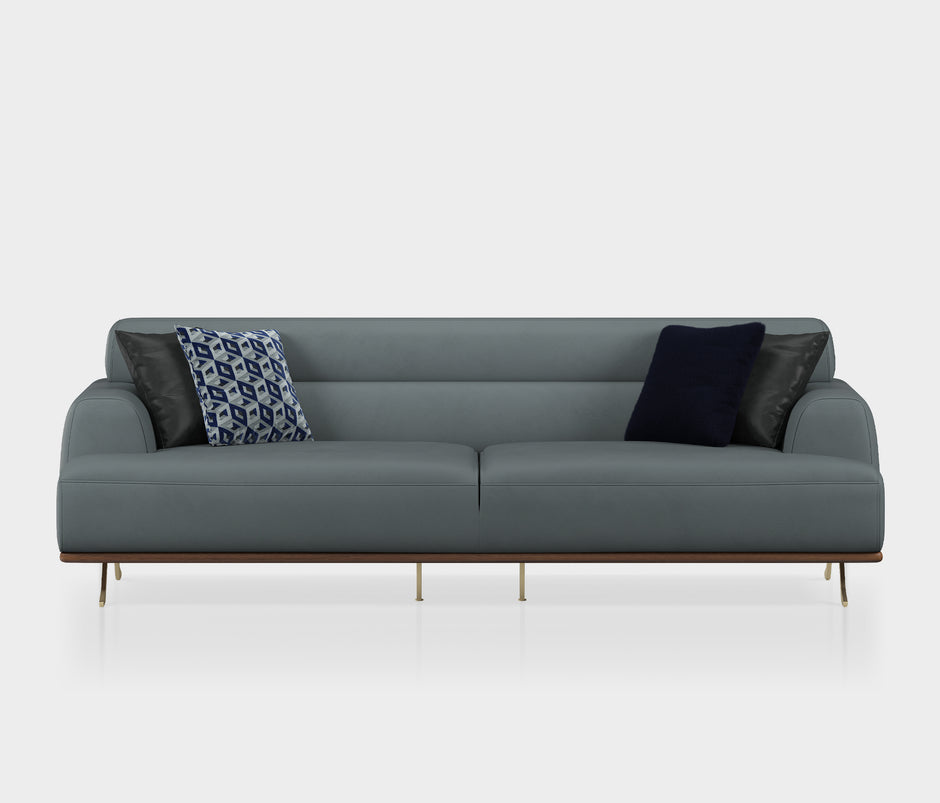 Valdera 3-zitsbank Suède Look Grijs (1357882)