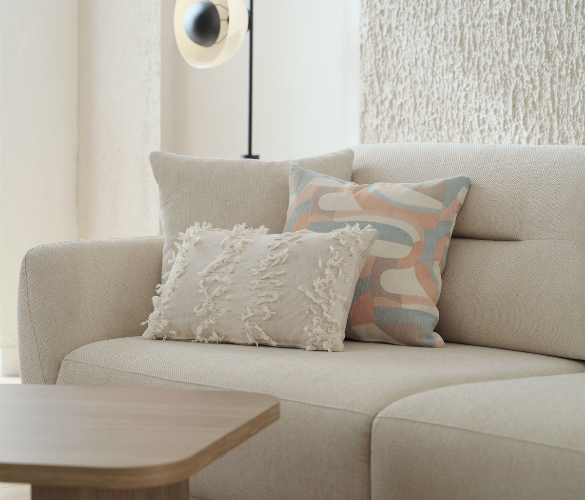 Perge 3-zitsbank met Slaapfunctie Chenille Creme - foto 6