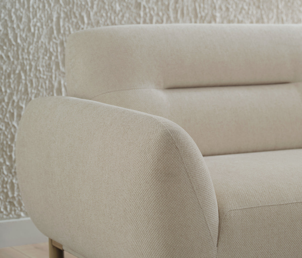 Perge 3-zitsbank met Slaapfunctie Chenille Creme - foto 7