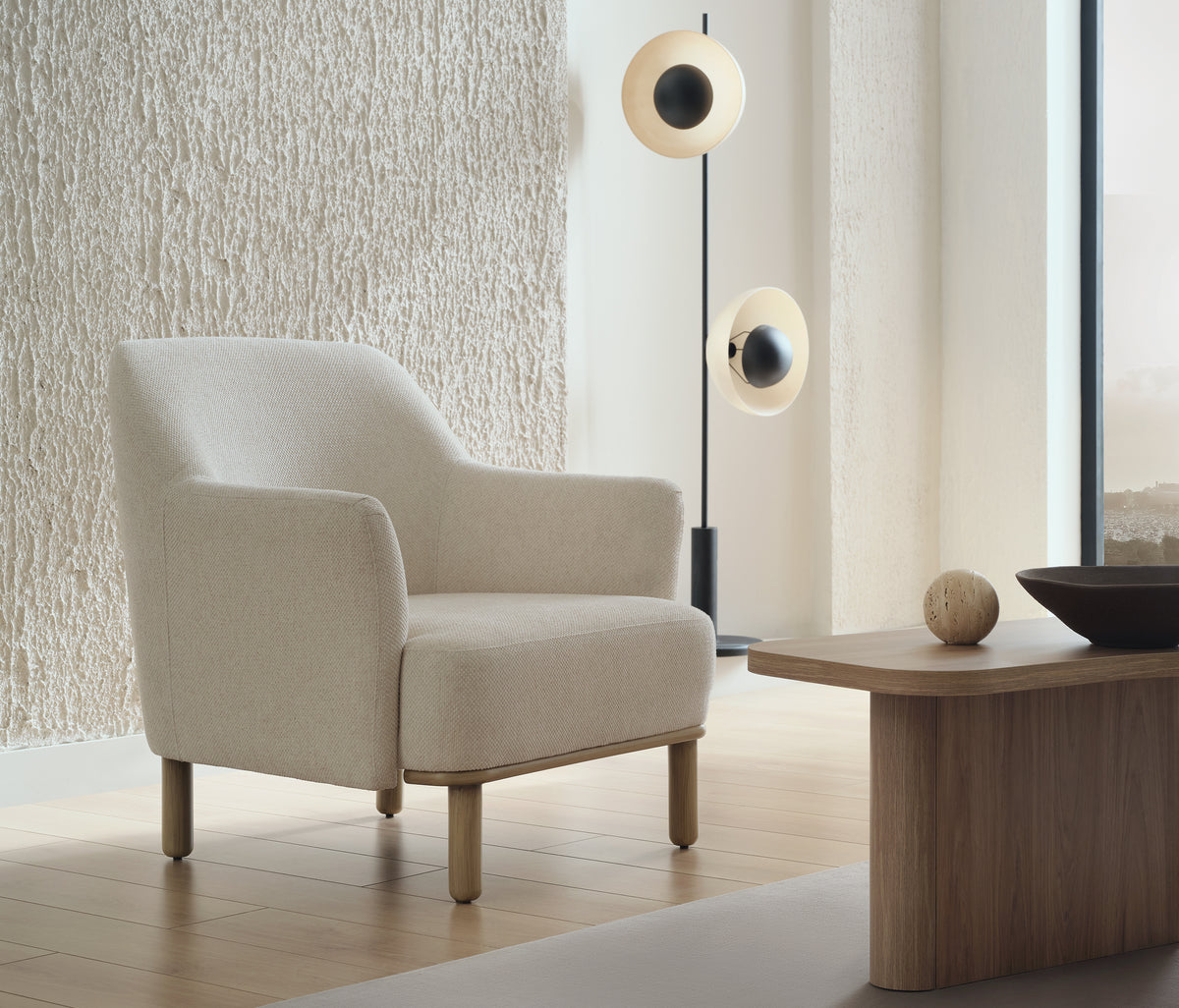 Perge Fauteuil Chenille Creme - foto 3