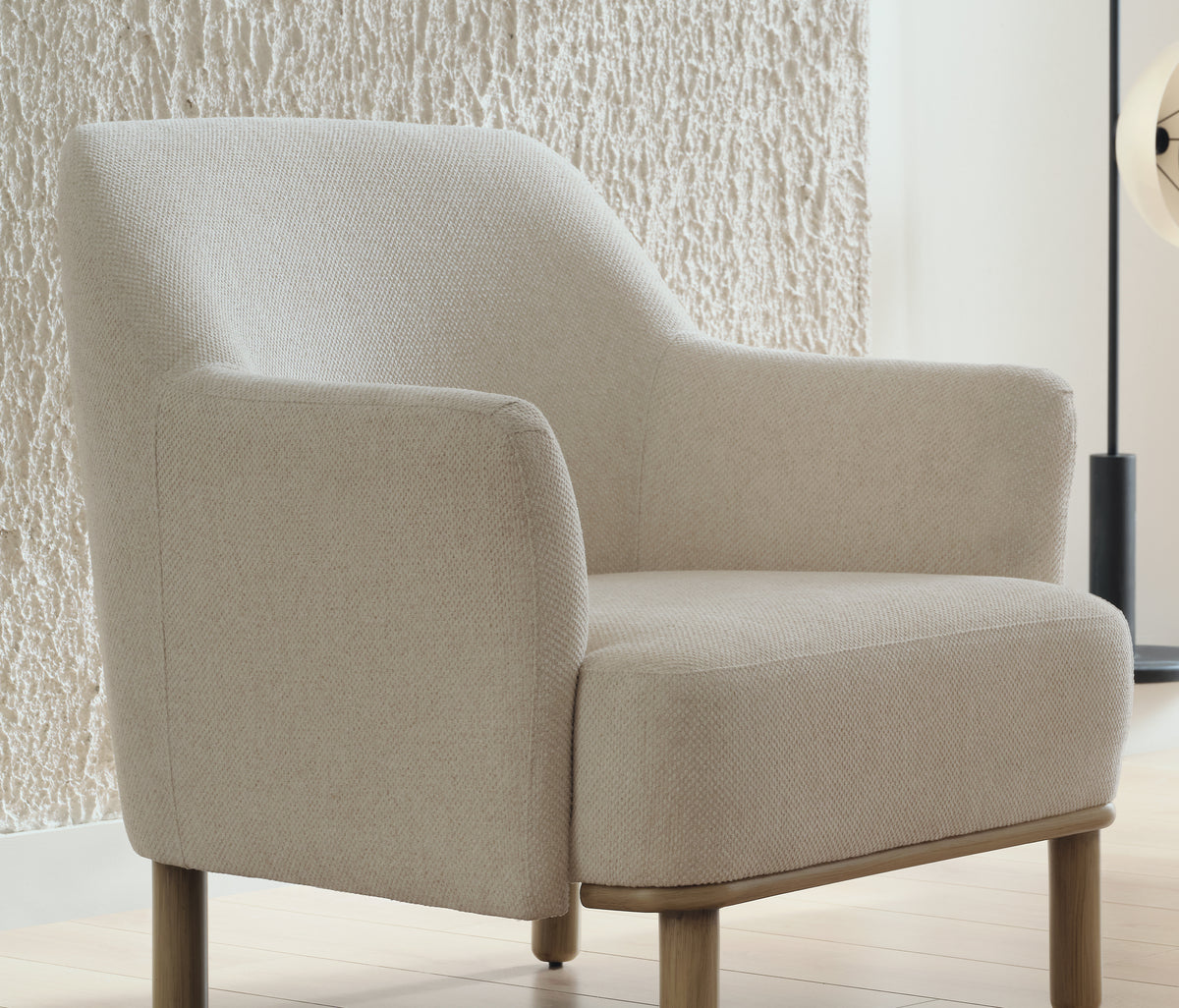 Perge Fauteuil Chenille Creme - foto 4
