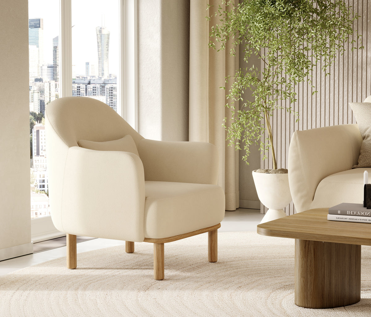 Perge Fauteuil Chenille Zand - foto 2