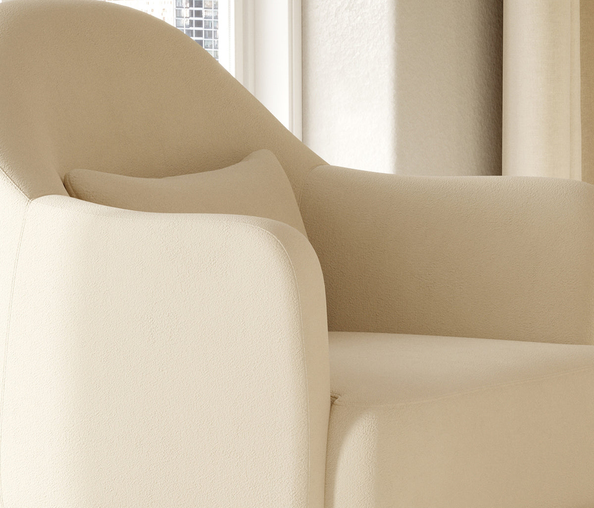 Perge Fauteuil Chenille Zand - foto 3