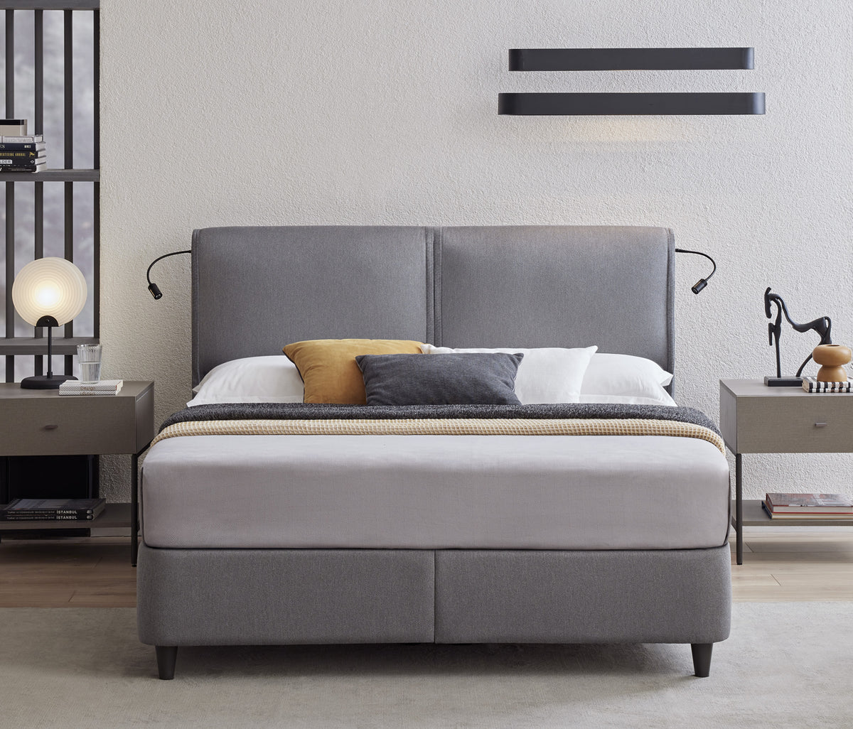 New Lotto & Adapt Rest 2'li Set Boxspring en Hoofdbord Grijs Y - foto 10