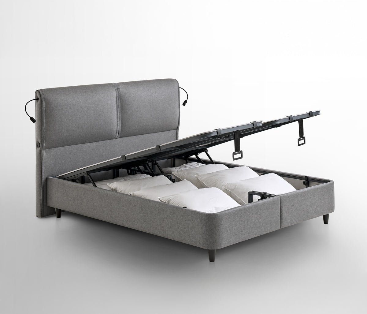 New Lotto & Adapt Rest 2'li Set Boxspring en Hoofdbord Grijs Y - foto 23