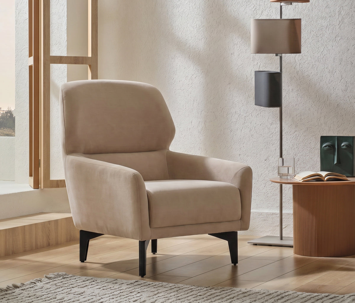 Hera Huisdiervriendelijke Fauteuil Fluweel Beige (13874925) - foto 2