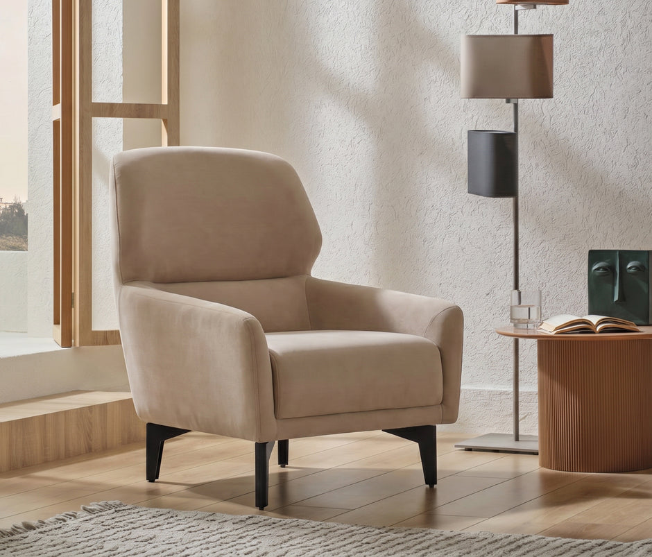 Hera Huisdiervriendelijke Fauteuil Fluweel Beige (13874925)