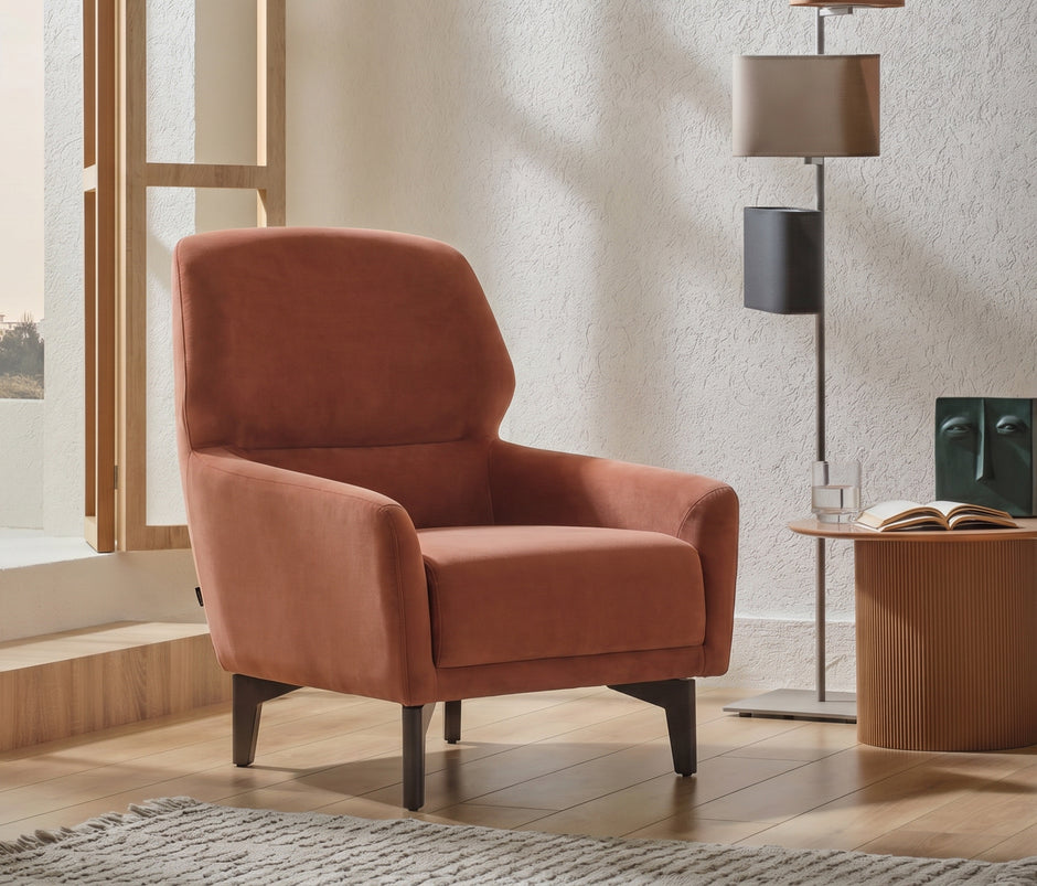 Hera Huisdiervriendelijke Fauteuil Fluweel Donkerzalm (13874936)