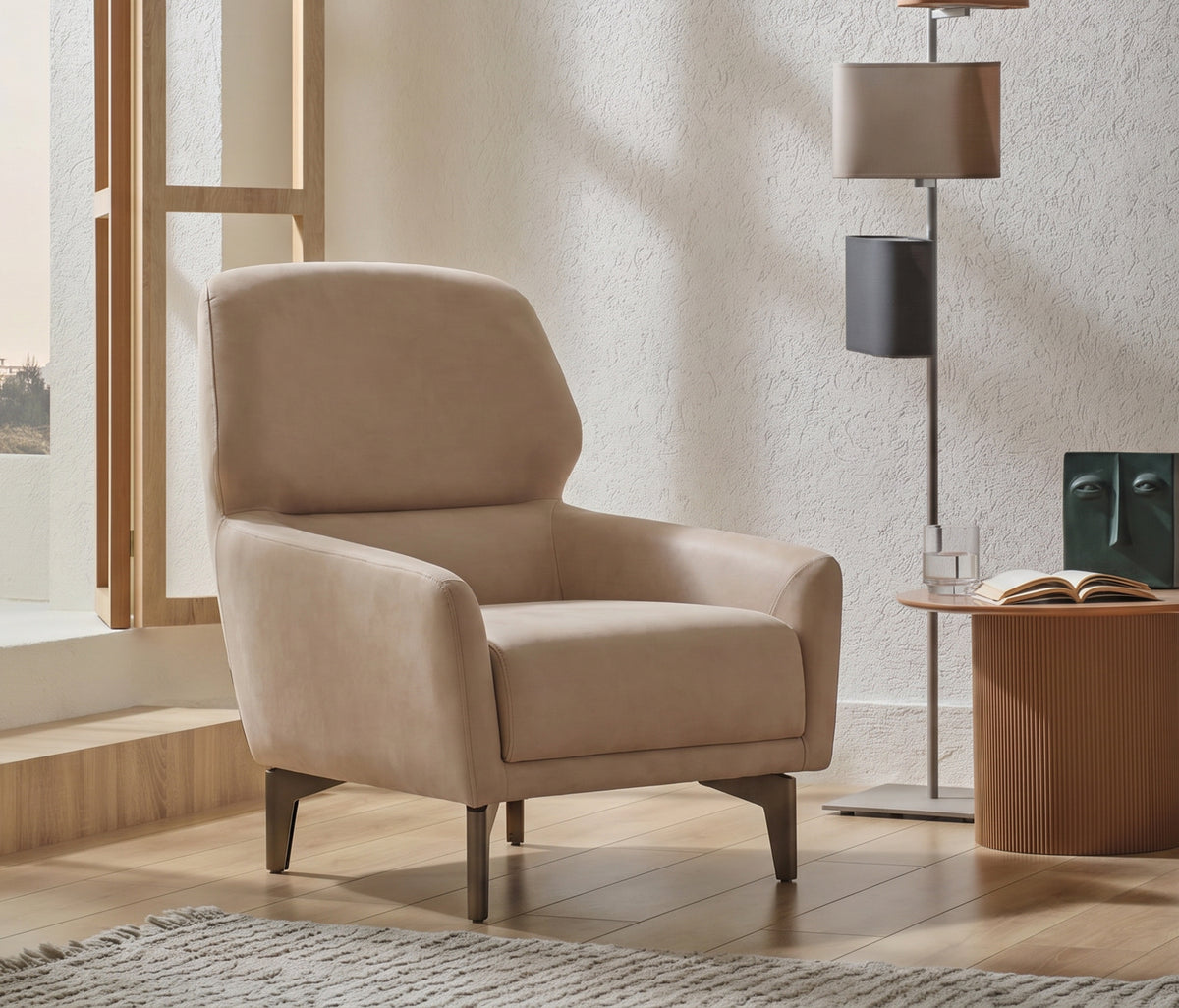 Hera Huisdiervriendelijke Fauteuil Fluweel Beige (13874937) - foto 2