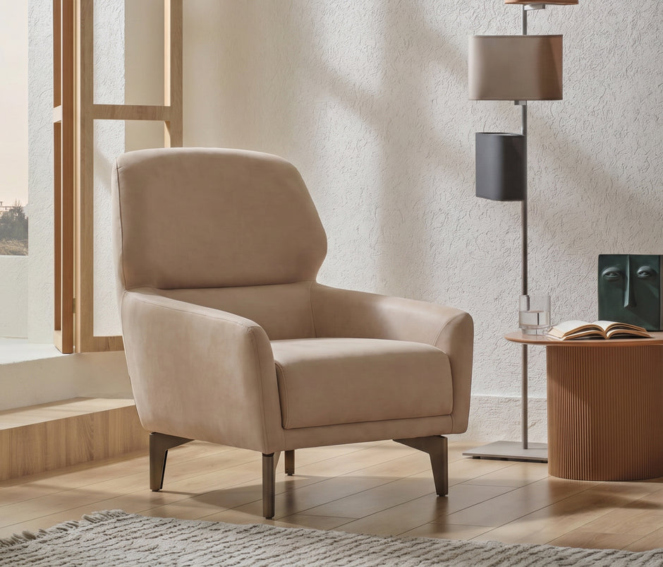 Hera Huisdiervriendelijke Fauteuil Fluweel Beige (13874937)