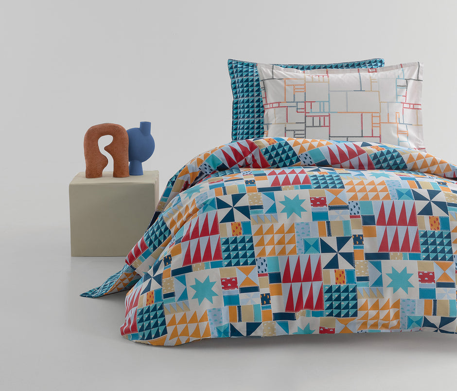 Patchwork Ranforce Dekbedovertrekset