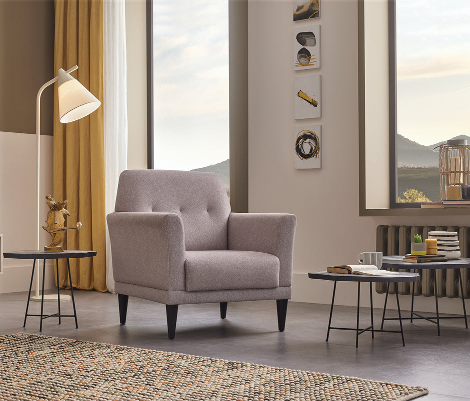 Loreto Plus Fauteuil Fluweel Zand