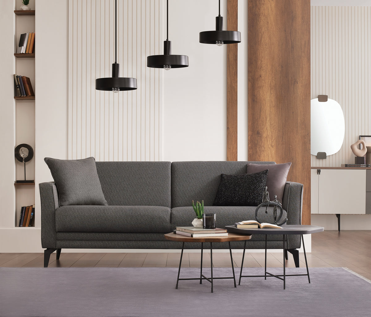 Forte Plus 3-zitsbank met Slaapfunctie Linnen Look - foto 2