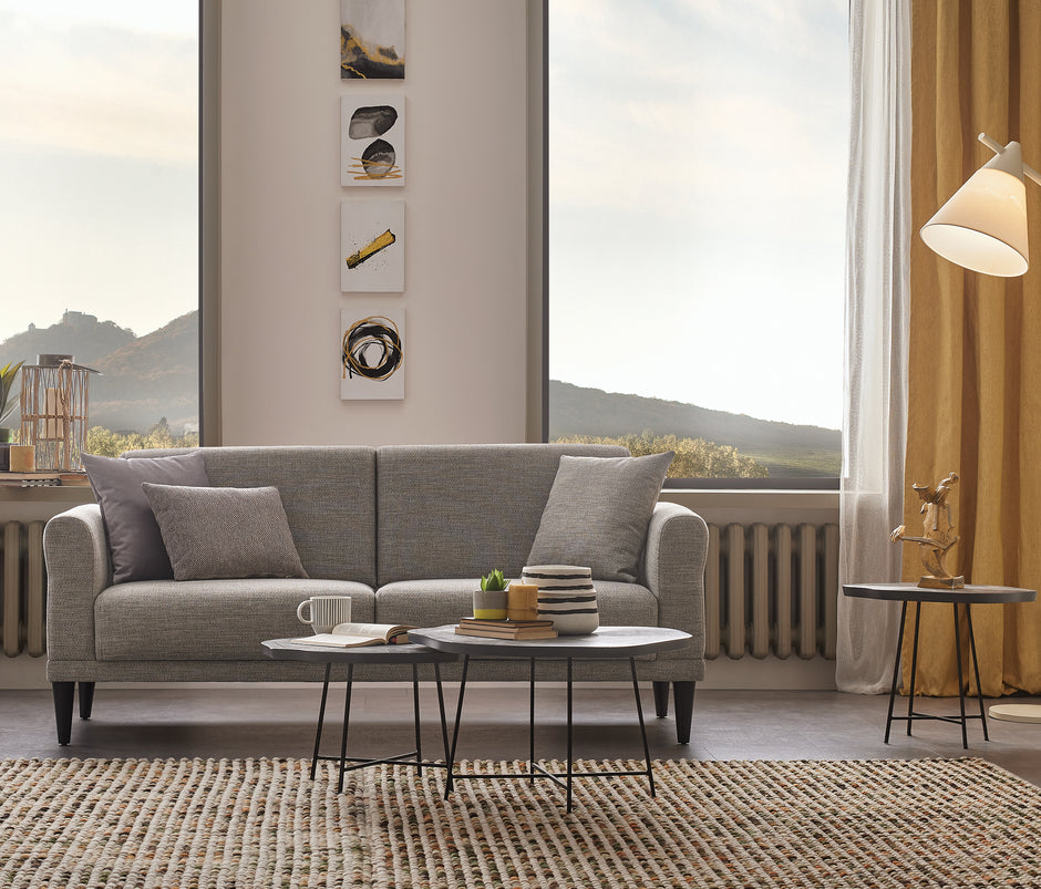 Loreto Plus 2-zitsbank met Slaapfunctie Linnen Look