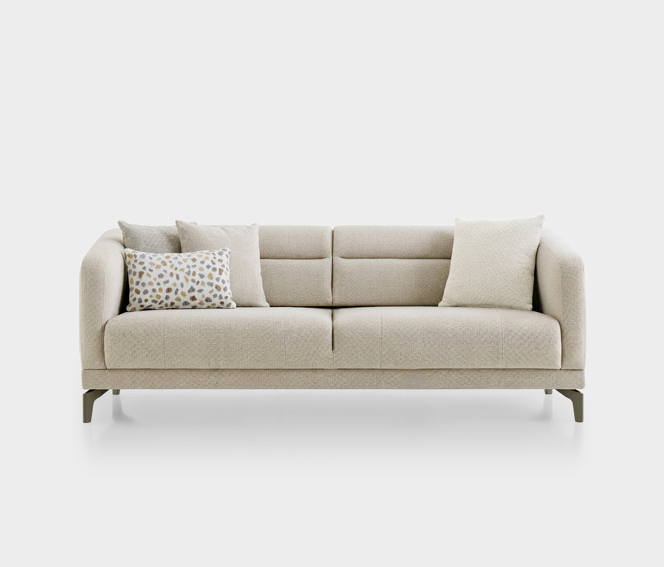 Marsana 3-zitsbank met Slaapfunctie Linnen Look Beige
