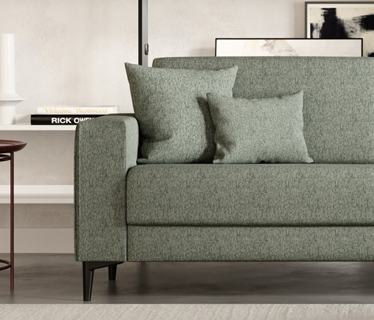 Briza Plus 3-zitsbank met Slaapfunctie Fluweel Amandelgroen - foto 4