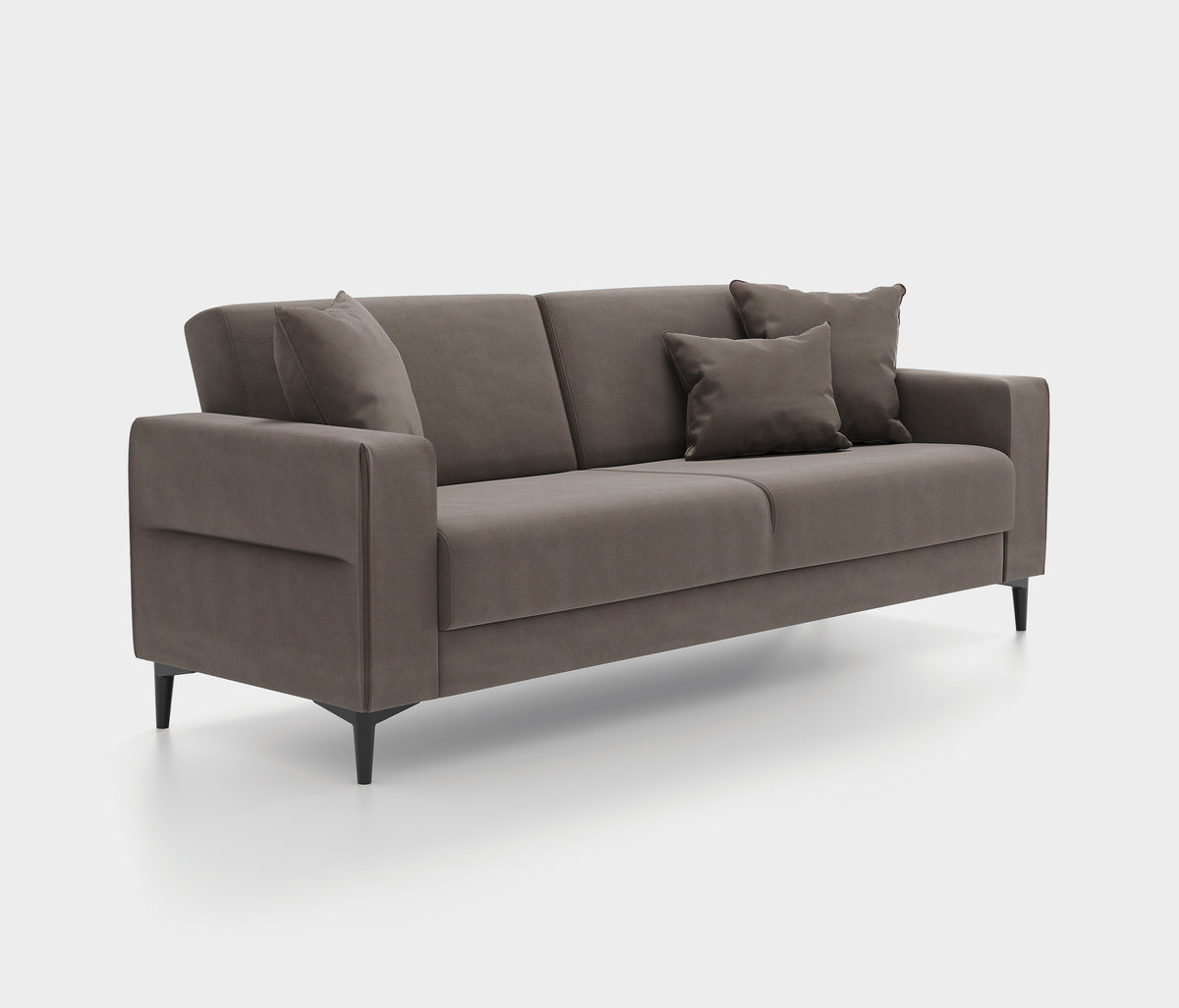 Briza Plus 3-zitsbank met Slaapfunctie Fluweel Taupe - foto 7