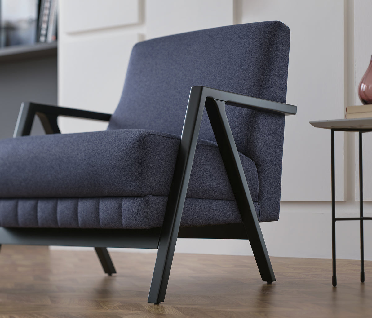 Pavia Fauteuil Fluweel Marineblauw - foto 3