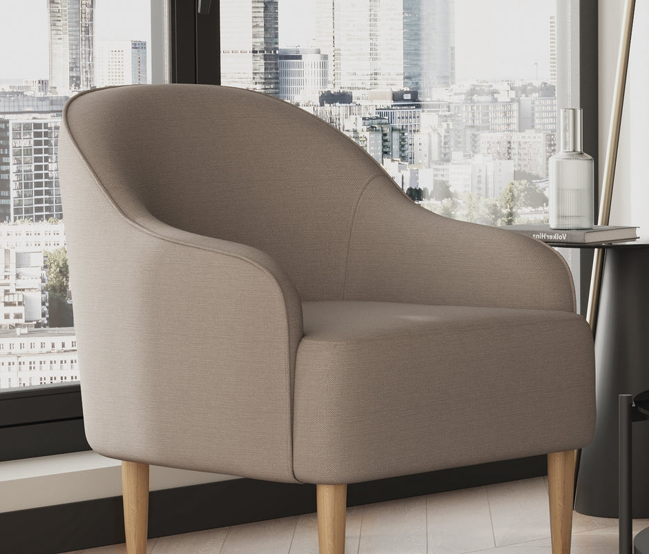 Aldea Fauteuil Linnen Look Zand