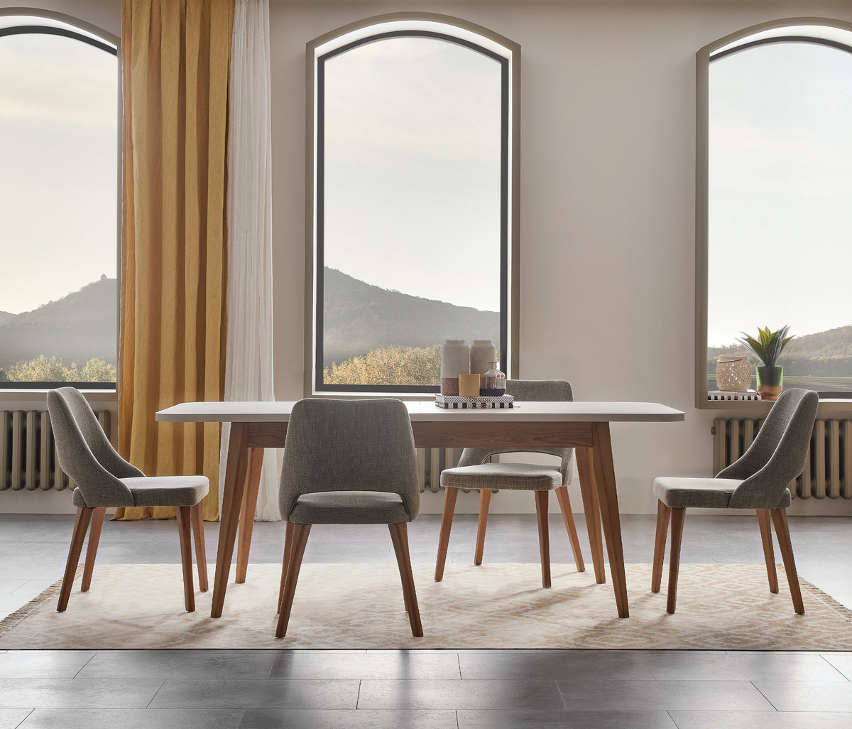Loreto Uitschuifbare Eettafel met Houten Poten - foto 3