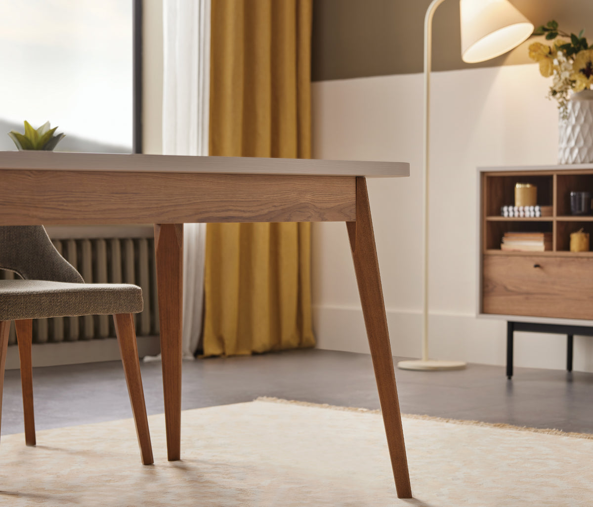 Loreto Uitschuifbare Eettafel met Houten Poten - foto 5