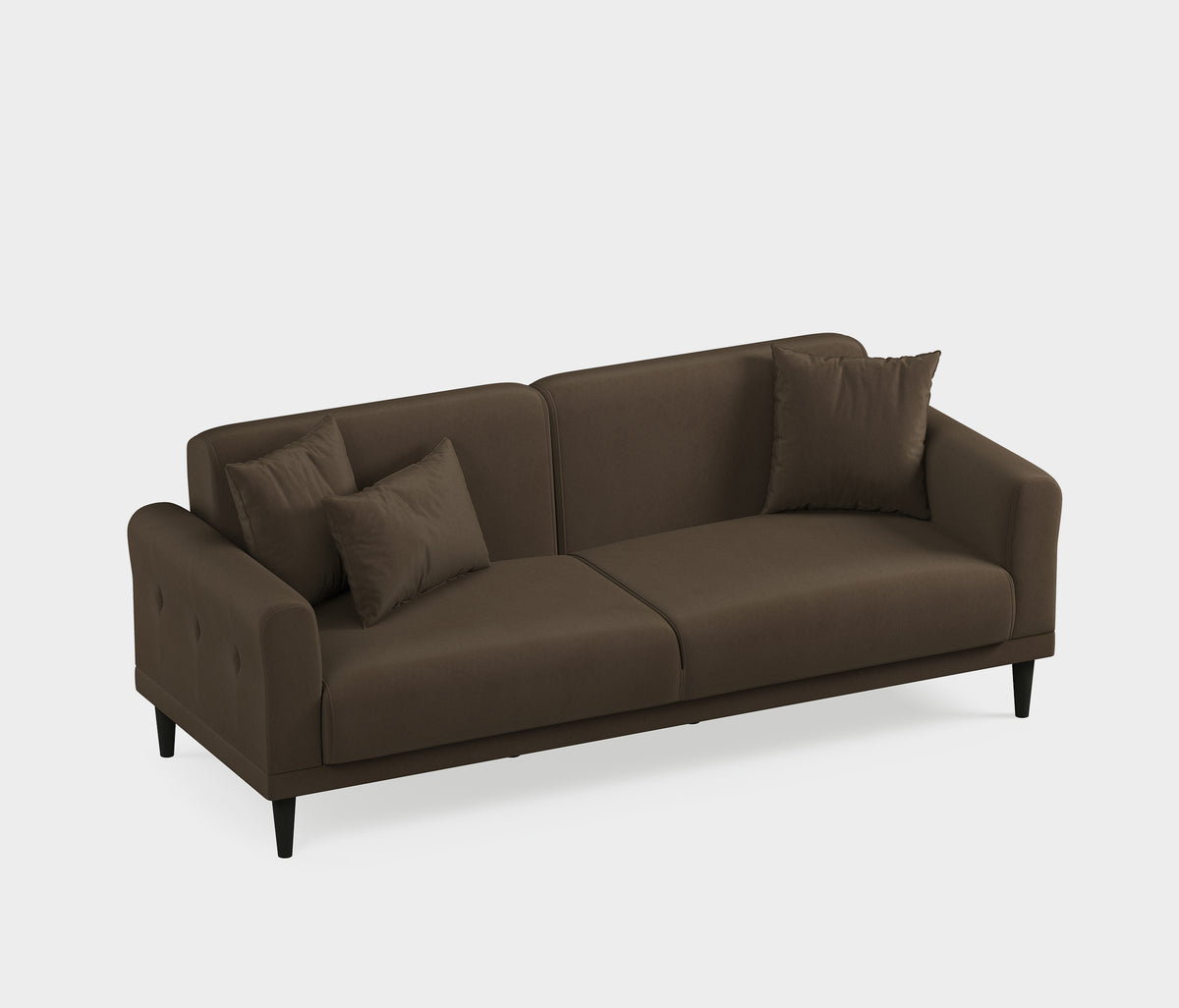 Loreto Plus 3-zitsbank met Slaapfunctie Fluweel Bruin - foto 4