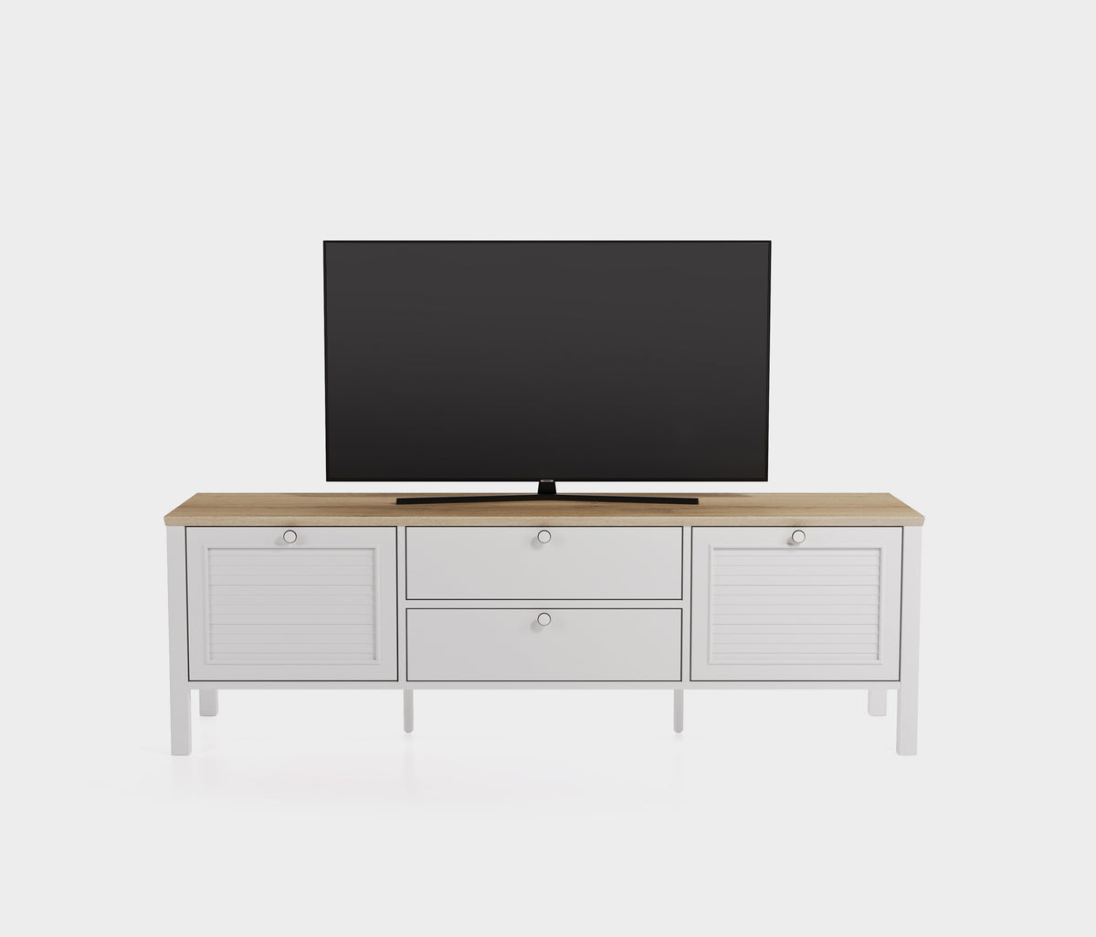 Marsell TV-meubel MDF Wit-Eiken 181x58x49 cm - foto 4