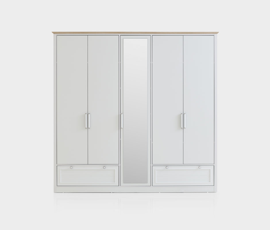 Marsell Kledingkast 5-deurs met Lades MDF