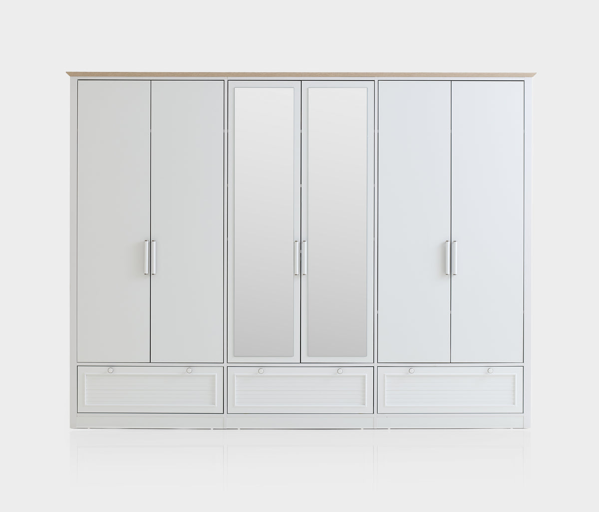 Marsell Kledingkast 6-deurs met Lades MDF