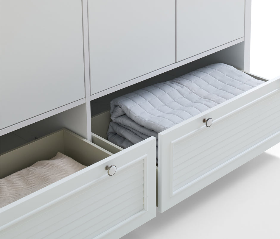 Marsell Kledingkast 4-deurs met Lades MDF