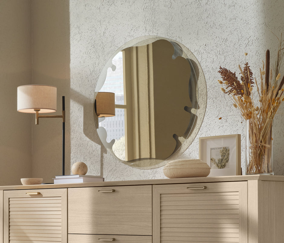 Verona Ronde Spiegel voor Dressoir of Ladekast