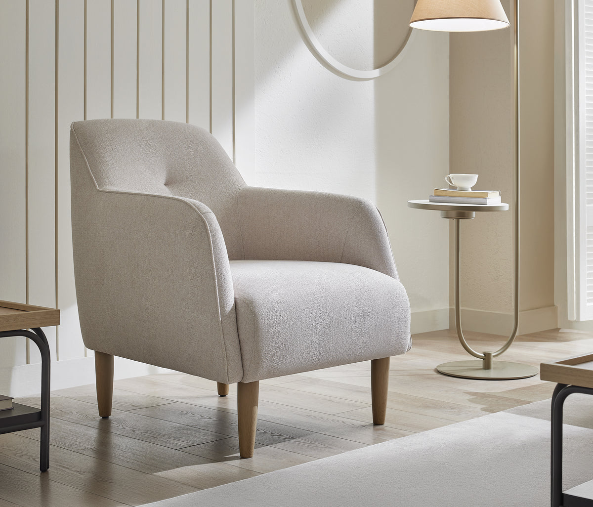 Novas Fauteuil Linnen Look Creme - foto 2
