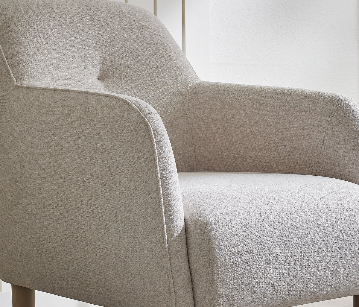 Novas Fauteuil Linnen Look Creme - foto 3
