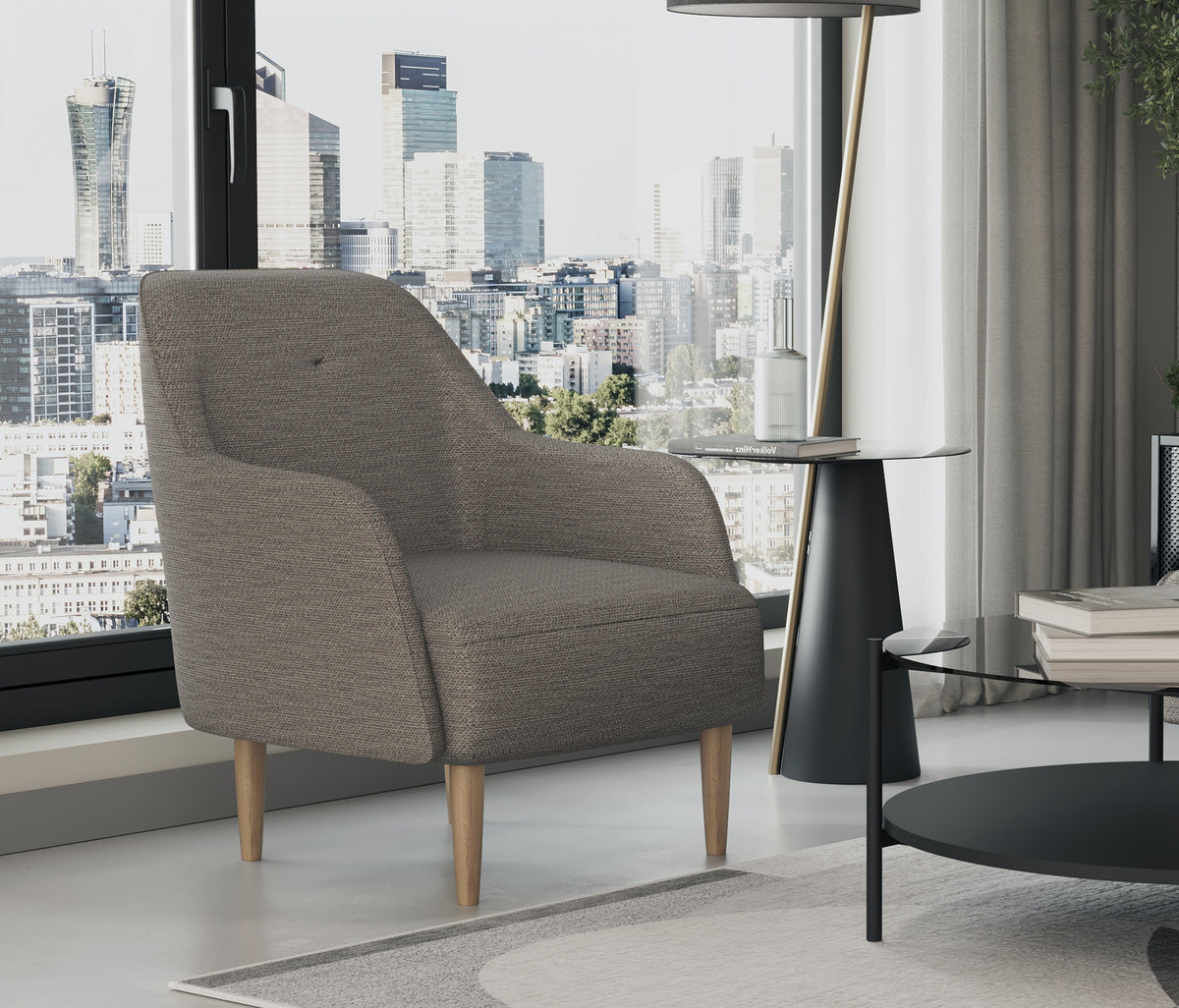 Novas Fauteuil Linnen Look Amandelgroen - foto 2