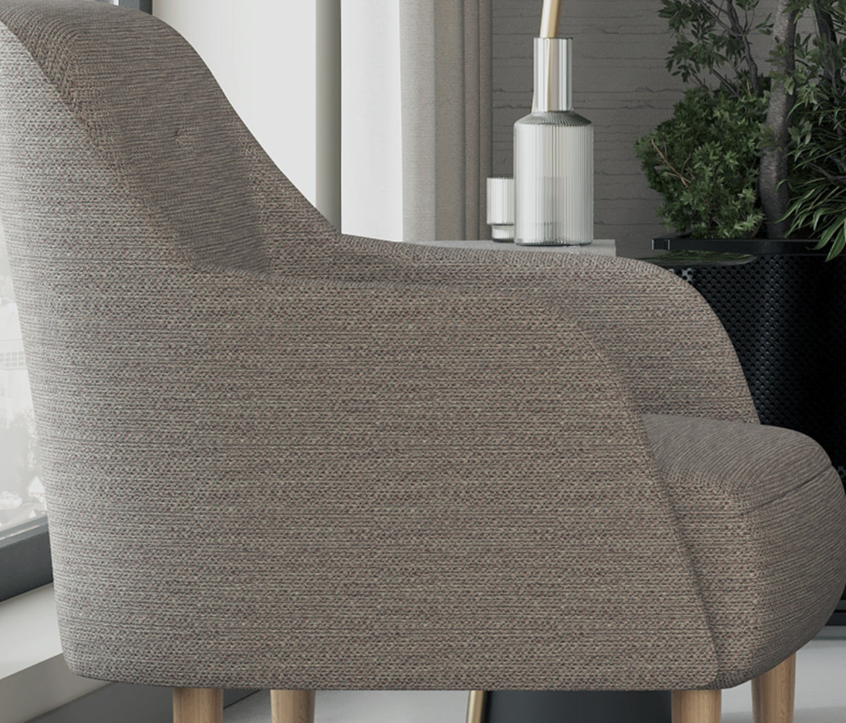 Novas Fauteuil Linnen Look Amandelgroen - foto 3