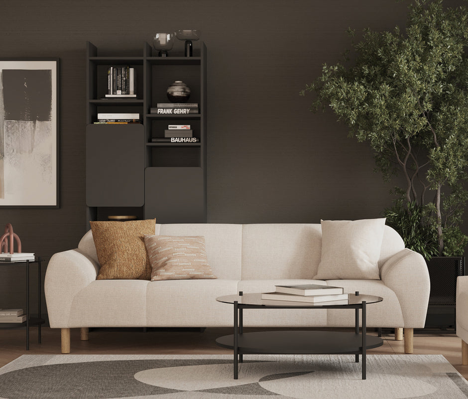 Segura 3-zitsbank met Slaapfunctie Linnen Look