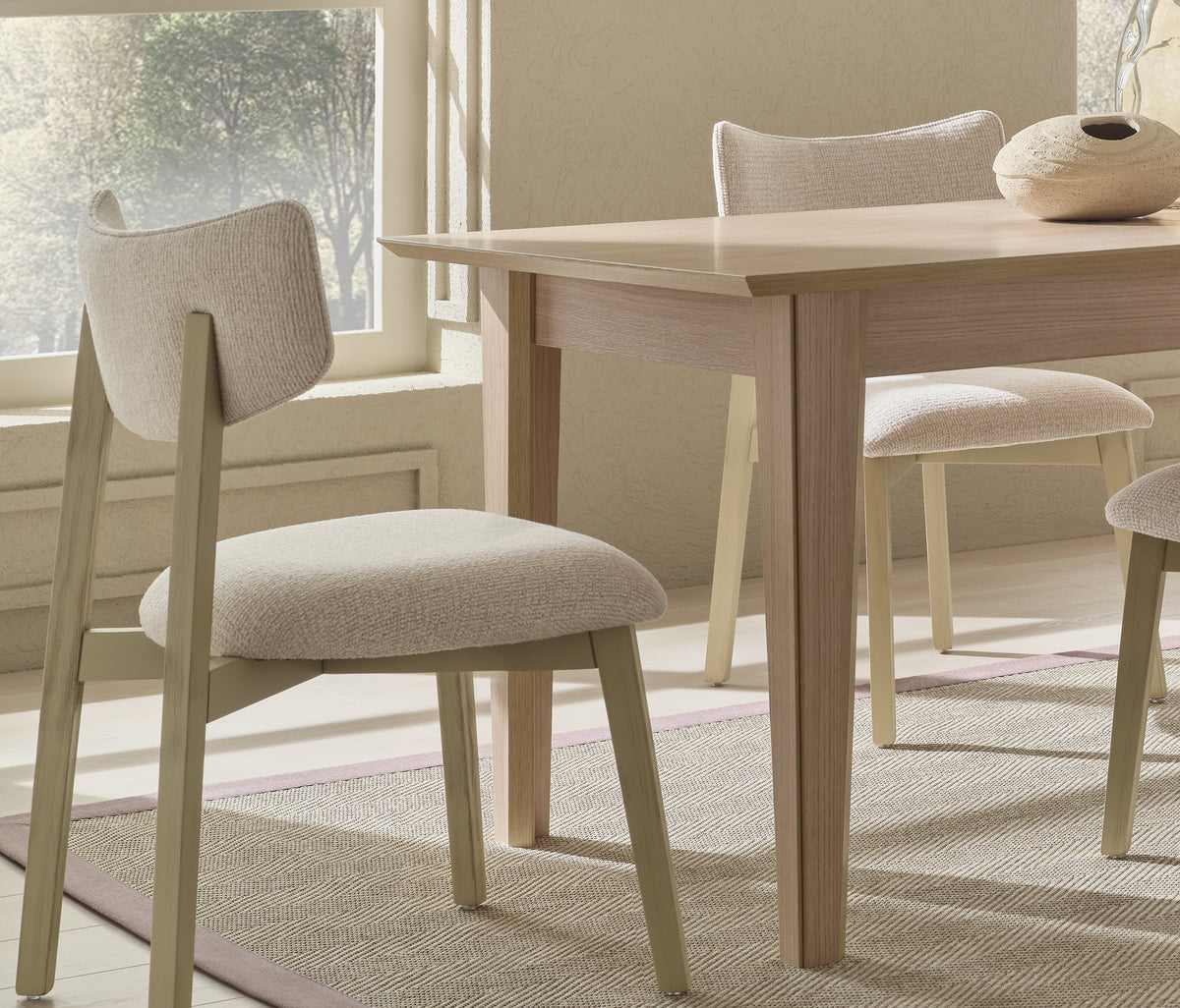 Verona Stoel met Houten Poten Linnen Look - foto 3