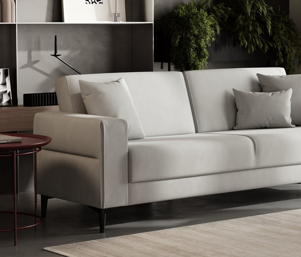 Briza Plus 3-zitsbank met Slaapfunctie Fluweel Grijs - foto 6
