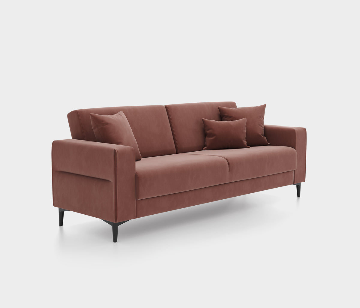 Briza Plus 3-zitsbank met Slaapfunctie Fluweel Terracotta - foto 8