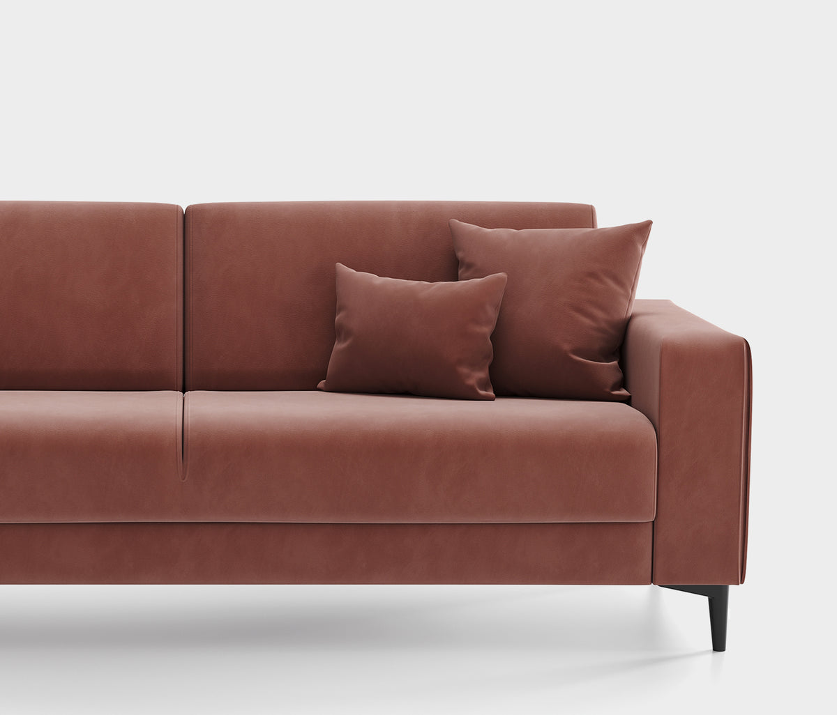 Briza Plus 3-zitsbank met Slaapfunctie Fluweel Terracotta - foto 9
